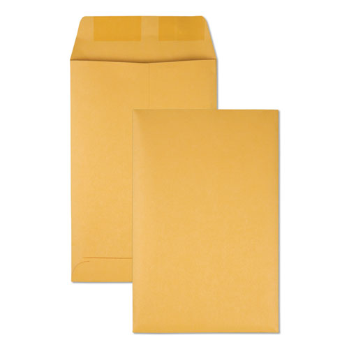 Catalog Envelope, 28 Lb Bond Weight Kraft, #1 3/4, Square Flap, Gummed Closure, 6.5 X 9.5, Brown Kraft, 500/box