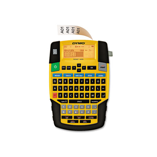 Rhino 4200 Basic Industrial Handheld Label Maker, 1 Line, 4.06 X 8.46 X 2.24