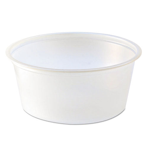 Portion Cups, 3.25 Oz, Translucent, 125/sleeve, 20 Sleeve/carton