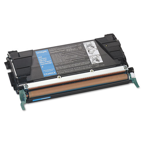 C5340cx Return Program Extra High-yield Toner, 7,000 Page-yield, Cyan