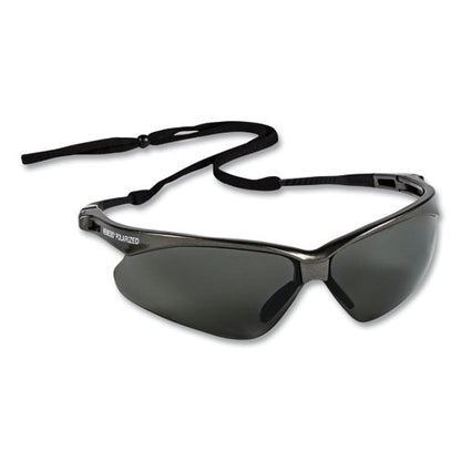 Nemesis Safety Glasses, Gunmetal Frame, Smoke Lens, 12/box