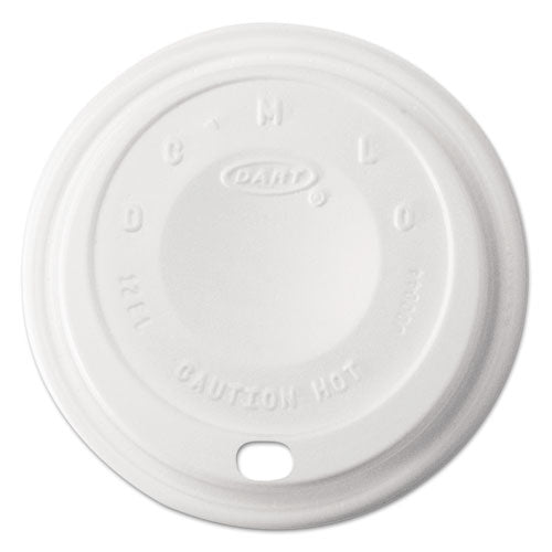 Cappuccino Dome Sipper Lids, Fits 12 Oz, White, 1,000/carton