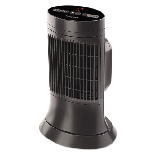 Digital Ceramic Mini Tower Heater, 1,500 W, 10 X 7.63 X 14, Black