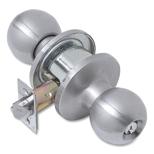 Light Duty Commercial Storeroom Knob Lockset, Stainless Steel Finish