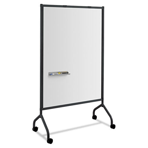 Impromptu Magnetic Whiteboard Collaboration Screen, 42w X 21.5d X 72h, Black/white