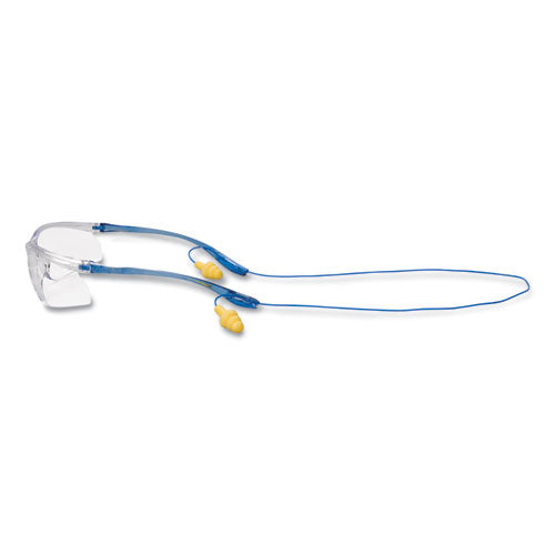 Virtua Sport Ccs Protective Eyewear, Blue Plastic Frame, Clear Polycarbonate Lens