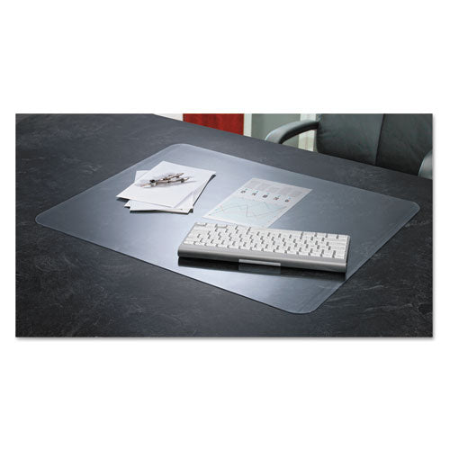 Krystalview Desk Pad With Antimicrobial Protection. Matte Finish, 17 X 12, Clear