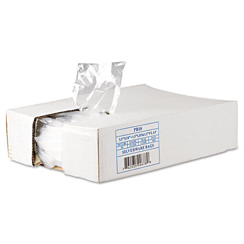 Silverware Bags, 0.7 Mil, 3.5" X 1.5", Clear, 2,000/carton