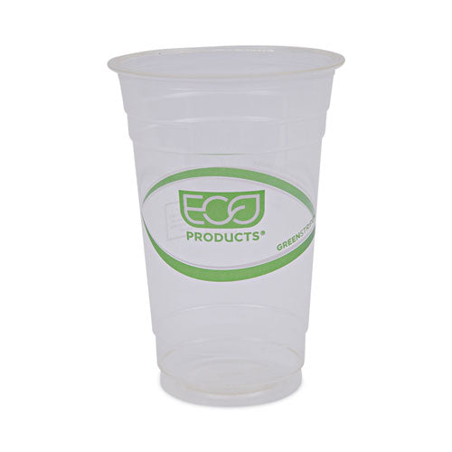 Greenstripe Renewable And Compostable Cold Cups, 20 Oz, Clear, 50/pack, 20 Packs/carton