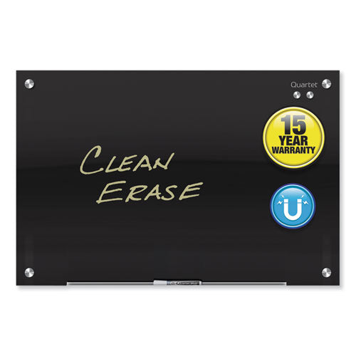 Infinity Glass Marker Board, 96 X 48, Black Surface