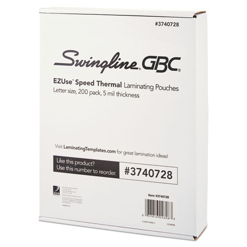 Ezuse Thermal Laminating Pouches, 5 Mil, 9" X 11.5", Gloss Clear, 200/pack