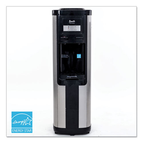 Hot And Cold Water Dispenser, 3-5 Gal, 13 Dia  X 38.75 H, Stainless Steel