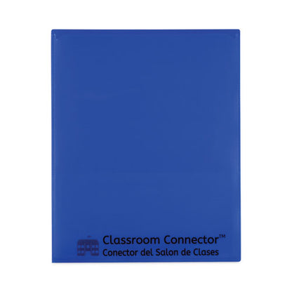 Classroom Connector Folders, 11 X 8.5, Blue, 25/box