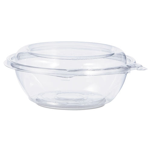 Tamper-resistant, Tamper-evident Bowls With Dome Lid, 8 Oz, 5.5" Diameter X 2.1"h, Clear, Plastic, 240/carton