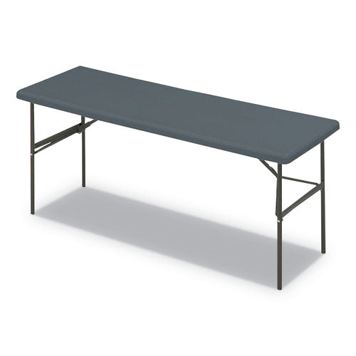 Indestructable Classic Folding Table, Rectangular, 72" X 24" X 29", Charcoal