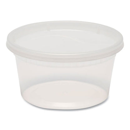 Plastic Deli Container With Lid, 12 Oz, Clear, Plastic, 240/carton