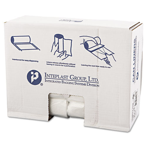 High-density Commercial Can Liners, 30 Gal, 16 Mic, 30" X 37", Clear, 25 Bags/roll, 20 Interleaved Rolls/carton