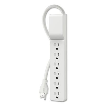 Home/office Surge Protector, 6 Ac Outlets, 10 Ft Cord, 720 J, White