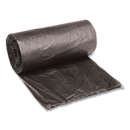 Low-density Waste Can Liners, 10 Gal, 0.35 Mil, 24" X 23", Black, 50 Bags/roll, 10 Rolls/carton