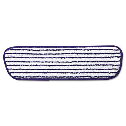 Microfiber Finish Pad, 18 X 5.5, Blue/white, 6/box