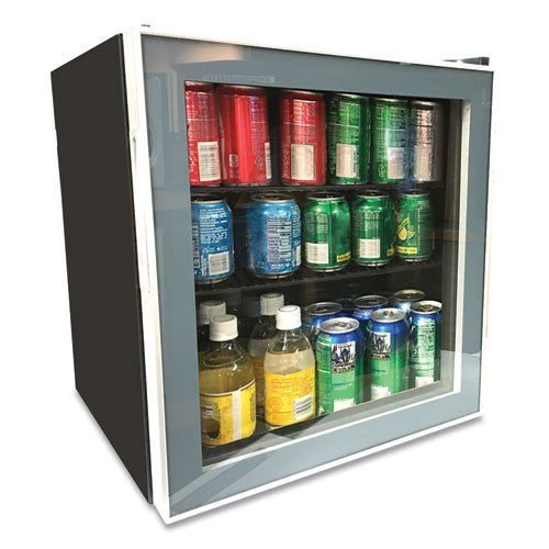 1.6 Cu. Ft. Refrigerator/beverage Cooler, 18.25 X 17.25 X 20, Black/platinum Trim Glass Door