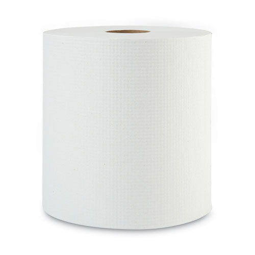 Hardwound Paper Towels, 1-ply, 8" X 800 Ft, White, 6 Rolls/carton