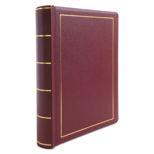 Binder For Corporation Minutes, 3 Posts, 2" Capacity, 11 X 8.5, Red W/gold Trim