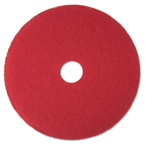 Low-speed Buffer Floor Pads 5100, 12" Diameter, Red, 5/carton