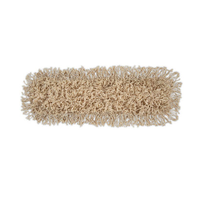 Industrial Dust Mop Head, Hygrade Cotton, 24w X 5d, White