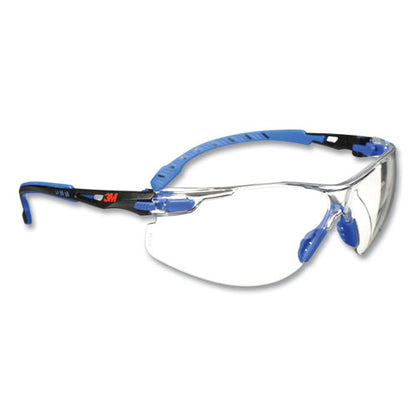 Solus 1000 Series Safety Glasses, Blue Plastic Frame, Clear Polycarbonate Lens