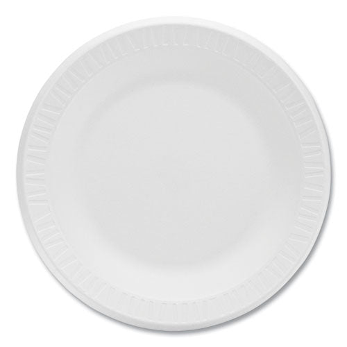 Concorde Foam Plate, 10.25" Dia, White, 125/pack, 4 Packs/carton