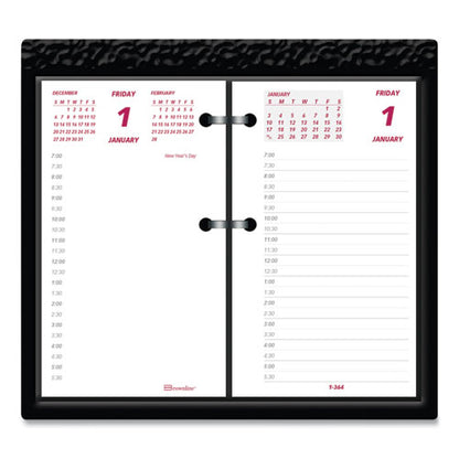 Daily Calendar Pad Refill, 6 X 3.5, White/burgundy/gray Sheets, 12-month (jan To Dec): 2024