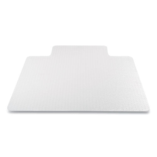 Antimicrobial Chair Mat, Medium Pile Carpet, 48 X 36, Lipped, Clear