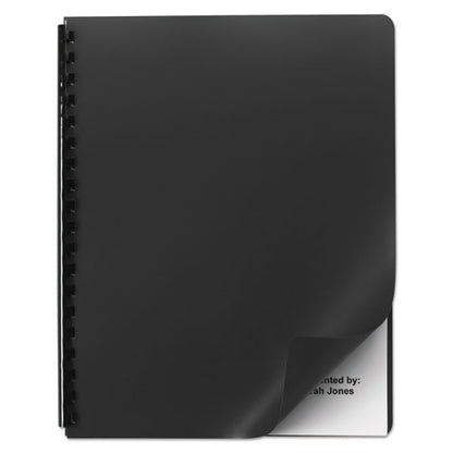 Opaque Plastic Presentation Covers For Binding Systems, Black, 11.25 X 8.75, Unpunched, 25/pack