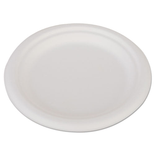 Champware Heavyweight Bagasse Dinnerware, Plate, 6", White, 1,000/carton