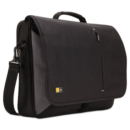 Laptop Messenger, Fits Devices Up To 17", Dobby Nylon, 3.37 X 17.75 X 13.75, Black