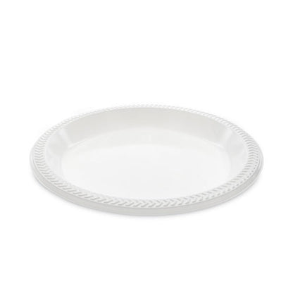 Meadoware Impact Plastic Dinnerware, Plate, 10.25" Dia, White, 500/carton