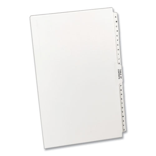 Preprinted Legal Exhibit Side Tab Index Dividers, Avery Style, 27-tab, A To Z, 14 X 8.5, White, 1 Set