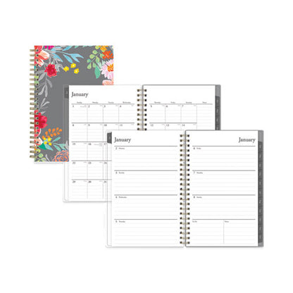 Sophie Frosted Weekly/monthly Planner, Sophie Floral Artwork, 8 X 5, Multicolor Cover, 12-month (jan To Dec): 2024