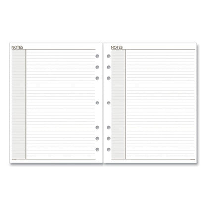 Lined Notes Pages For Planners/organizers, 8.5 X 5.5, White Sheets, Undated