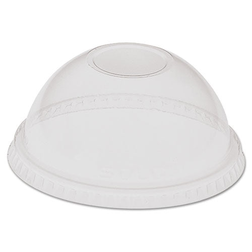 Lid,cup,w/hole,dome,clr