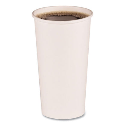 Paper Hot Cups, 20 Oz, White, 50 Cups/sleeve, 12 Sleeves/carton