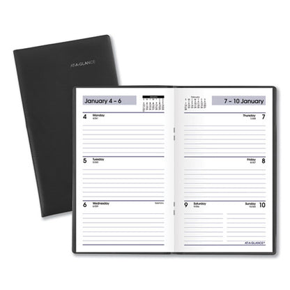 Dayminder Weekly Pocket Planner, 6 X 3.5, Black Cover, 12-month (jan To Dec): 2024