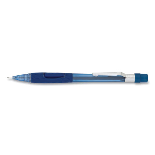 Quicker Clicker Mechanical Pencil, 0.7 Mm, Hb (#2), Black Lead, Transparent Blue Barrel