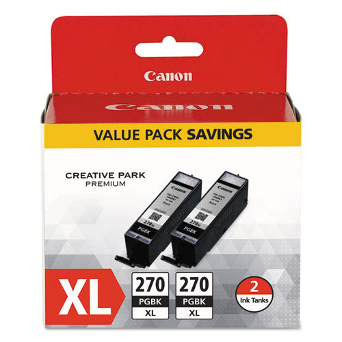 0319c005 (pgi-270xl) High-yield Ink, Black, 2/pack