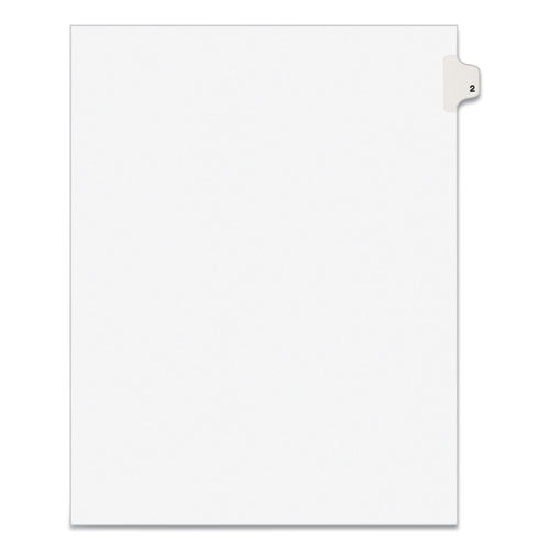 Preprinted Legal Exhibit Side Tab Index Dividers, Avery Style, 10-tab, 2, 11 X 8.5, White, 25/pack