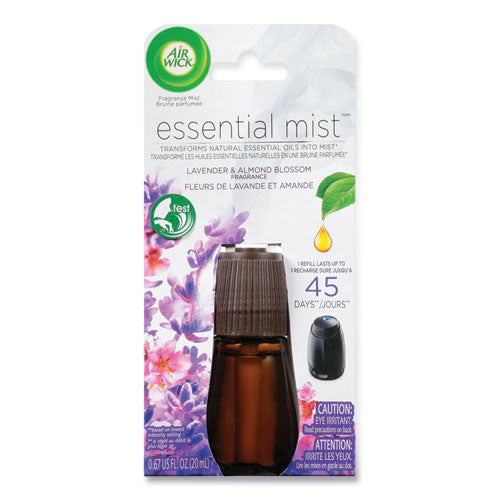 Essential Mist Refill, Lavender And Almond Blossom, 0.67 Oz Bottle, 6/carton