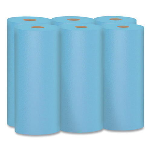 Shop Towels, 1-ply, 10.4 X 11, Blue, 55/roll, 6 Rolls/pack