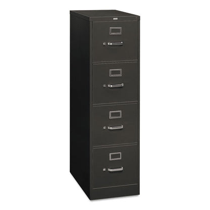 310 Series Vertical File, 4 Letter-size File Drawers, Charcoal, 15" X 26.5" X 52"