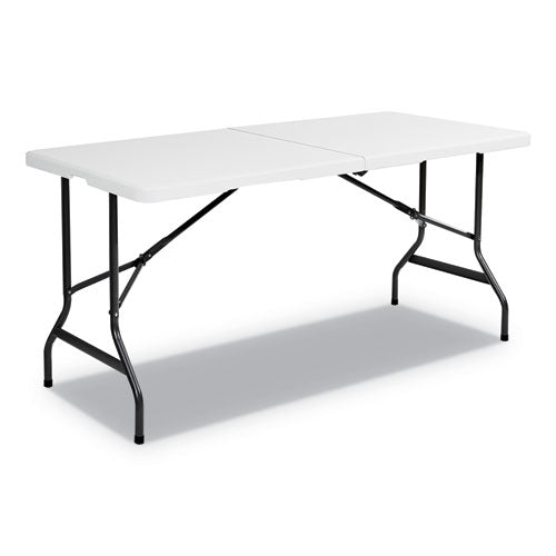 Indestructable Classic Bi-folding Table, Rectangular, 60" X 30" X 29", Platinum